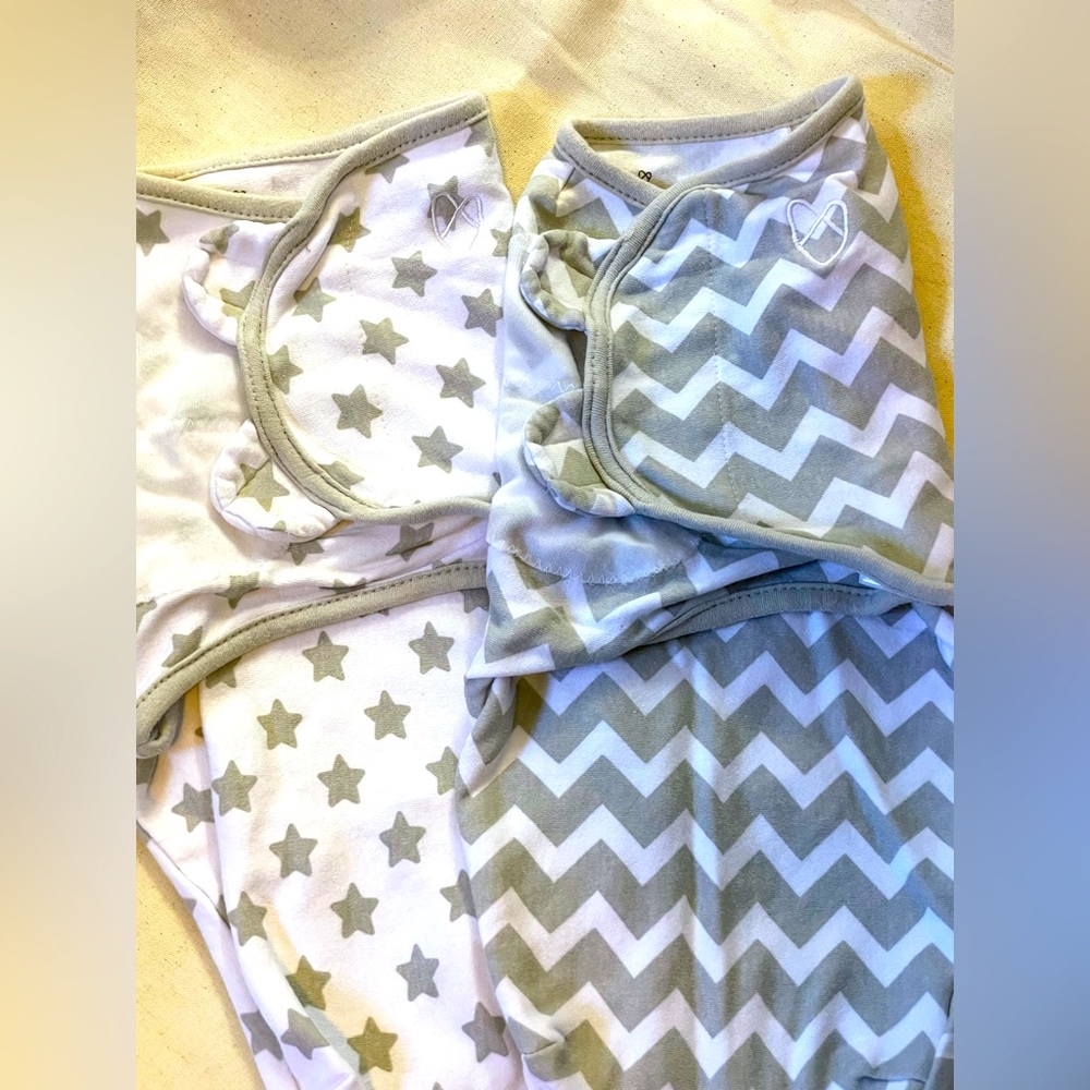 SwaddleMe Velcro Swaddle 2-pack- Stars and Chevron